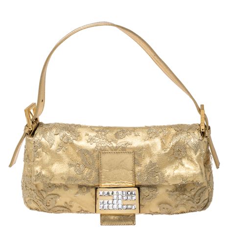 fendi bag lable gold